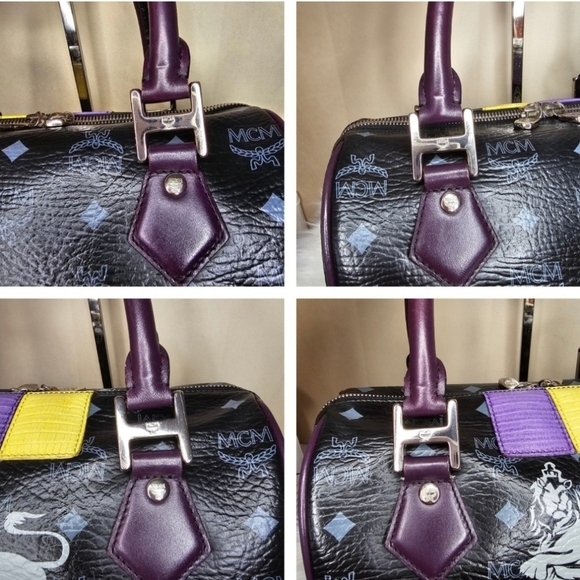 🔹️ MCM🔹️ Limited Edition  black Princess Lion Boston Bag ✨️🖤 - Picture 6 of 13